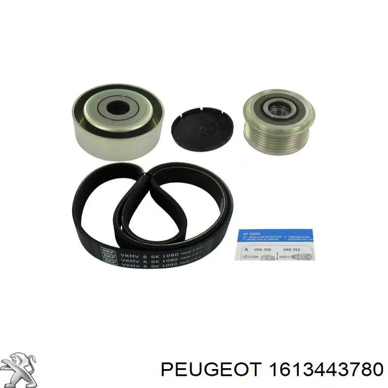 1613840180 Peugeot/Citroen correa de transmision, juego completo