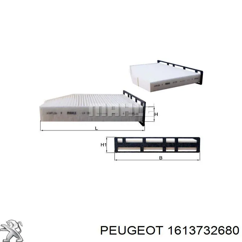 1613732680 Peugeot/Citroen filtro de habitáculo