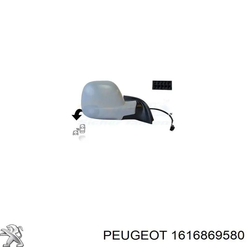 1616869580 Peugeot/Citroen superposicion(cubierta De Espejo Retrovisor Derecho)