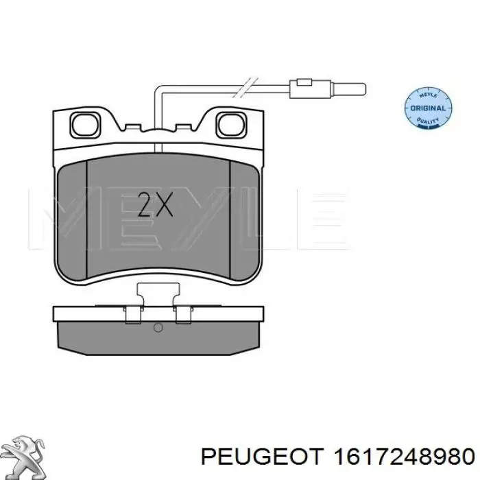 1617248980 Peugeot/Citroen pastillas de freno delanteras