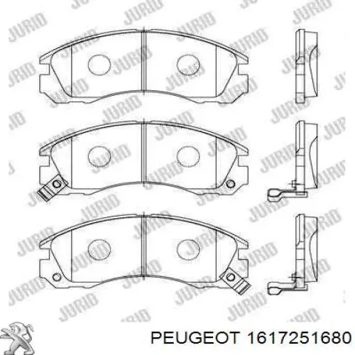 1617251680 Peugeot/Citroen pastillas de freno delanteras