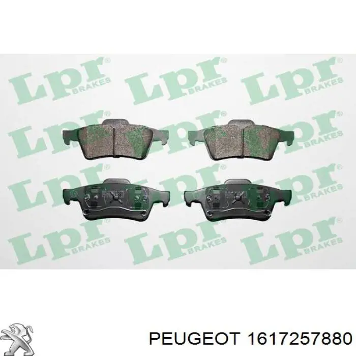 1617257880 Peugeot/Citroen pastillas de freno traseras