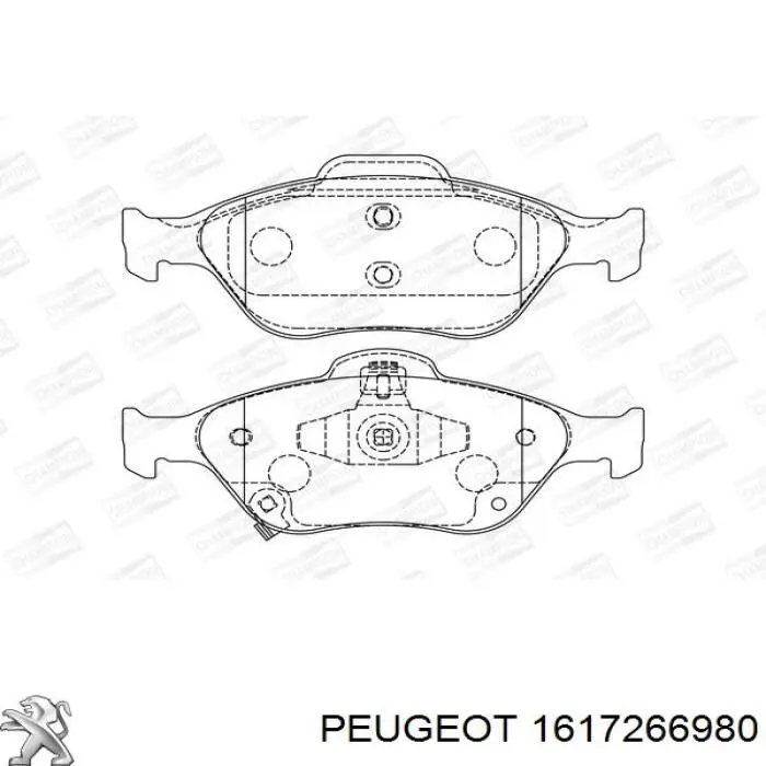 1617266980 Peugeot/Citroen pastillas de freno delanteras