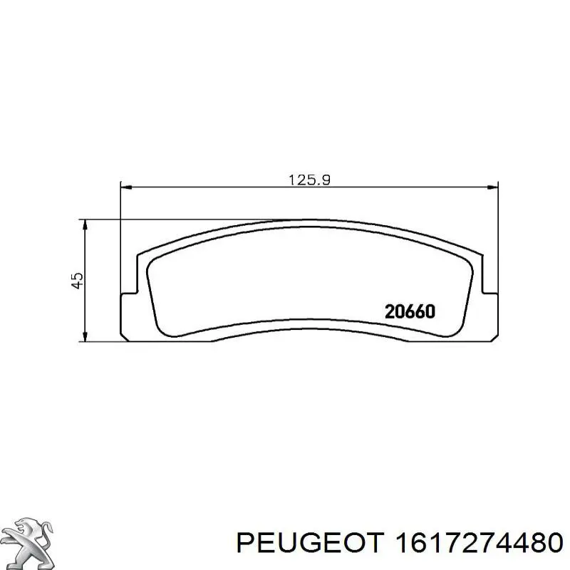 1617274480 Peugeot/Citroen pastillas de freno delanteras