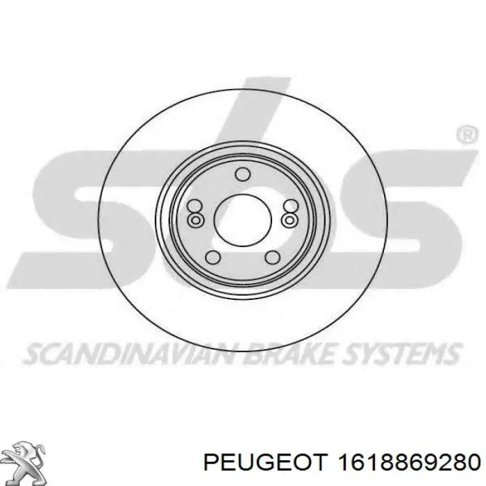 1618869280 Peugeot/Citroen freno de disco delantero