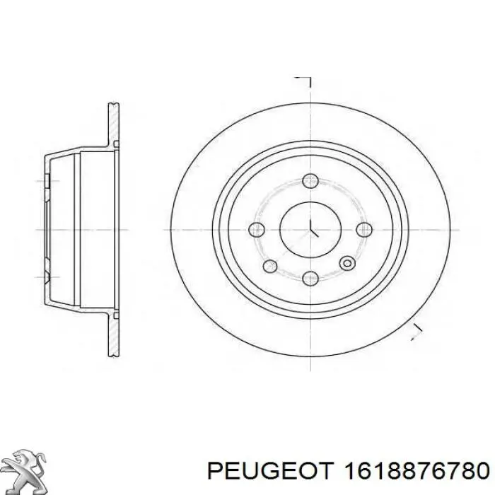 1618876780 Peugeot/Citroen freno de disco delantero