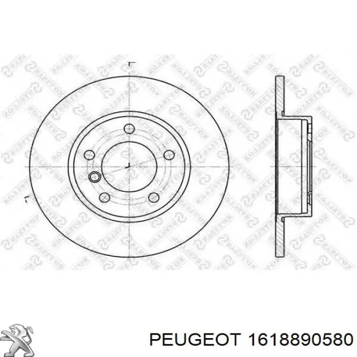 1618890580 Peugeot/Citroen freno de disco delantero