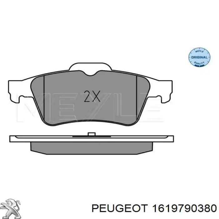 1619790380 Peugeot/Citroen pastillas de freno traseras