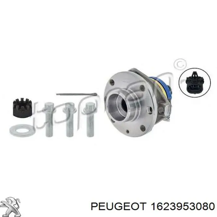 1623953080 Peugeot/Citroen cubo de rueda delantero