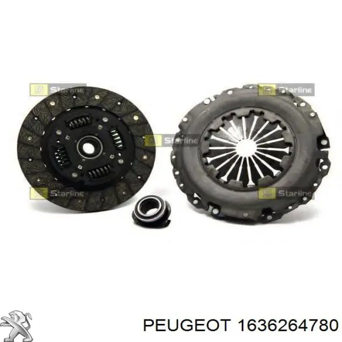 1636264780 Peugeot/Citroen kit de embrague (3 partes)