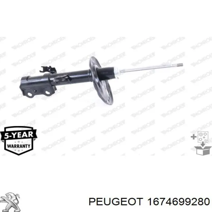 1674699280 Peugeot/Citroen amortiguador delantero derecho