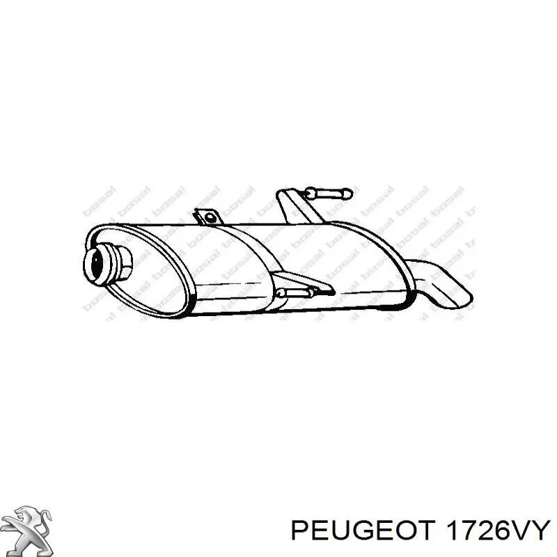 1726VY Peugeot/Citroen silenciador posterior