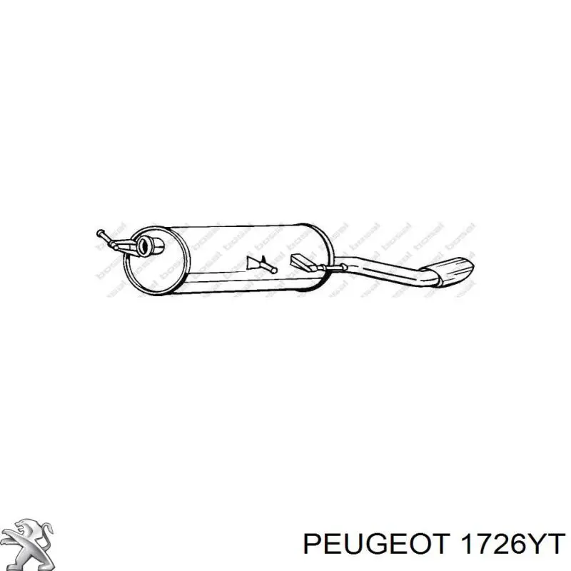  Silenciador posterior para Peugeot 307 3B