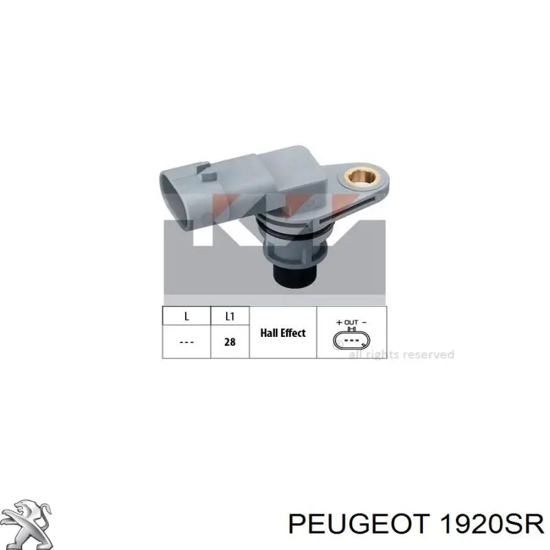 1920SR Peugeot/Citroen sensor de posición del árbol de levas