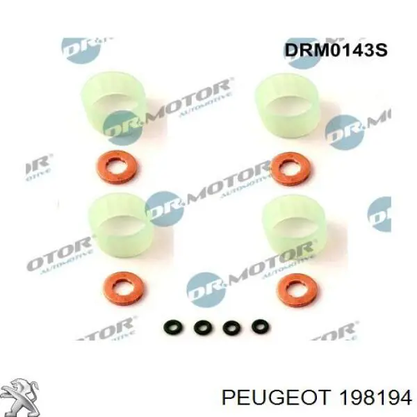 198194 Peugeot/Citroen junta anular, inyector
