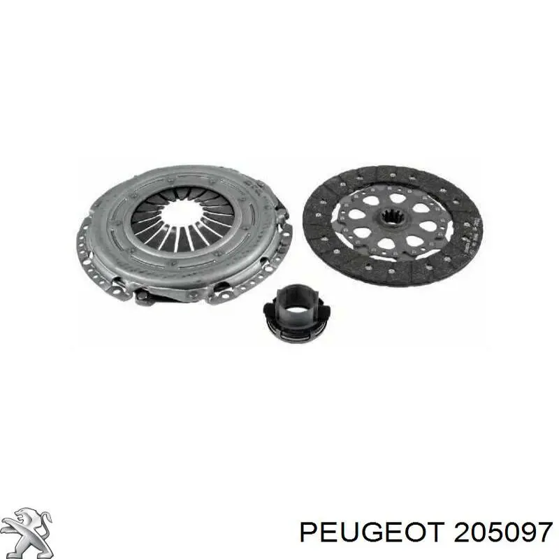 205097 Peugeot/Citroen kit de embrague (3 partes)