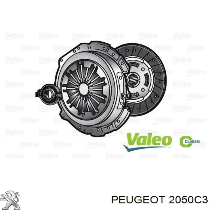 2050C3 Peugeot/Citroen kit de embrague (3 partes)