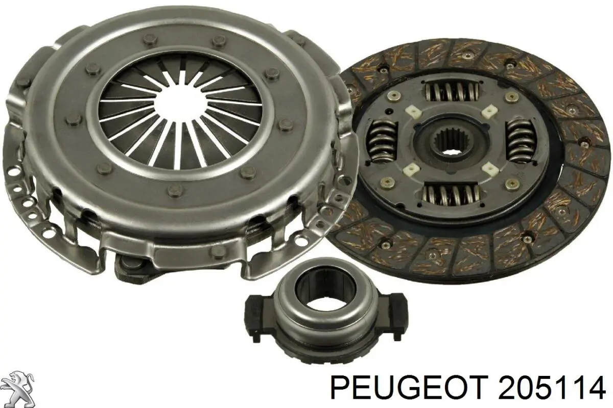 205114 Peugeot/Citroen kit de embrague (3 partes)