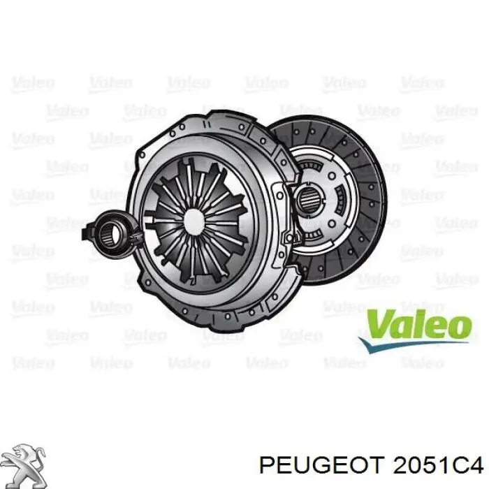 2051C4 Peugeot/Citroen kit de embrague (3 partes)