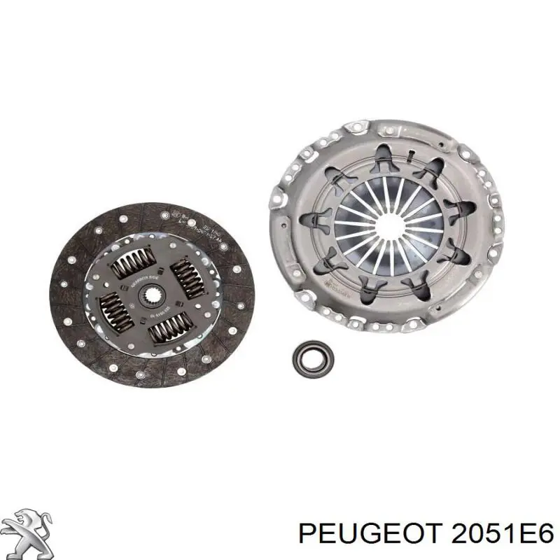 2051E6 Peugeot/Citroen kit de embrague (3 partes)