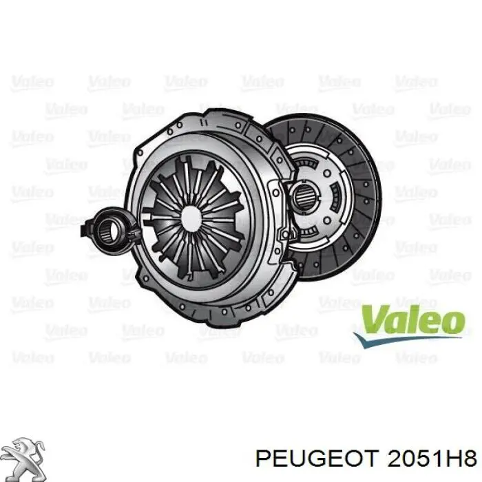 2051H8 Peugeot/Citroen kit de embrague (3 partes)