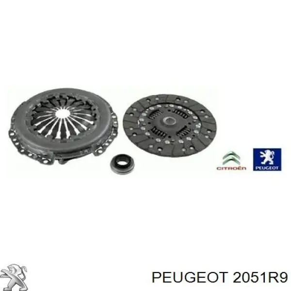 2051R9 Peugeot/Citroen kit de embrague (3 partes)