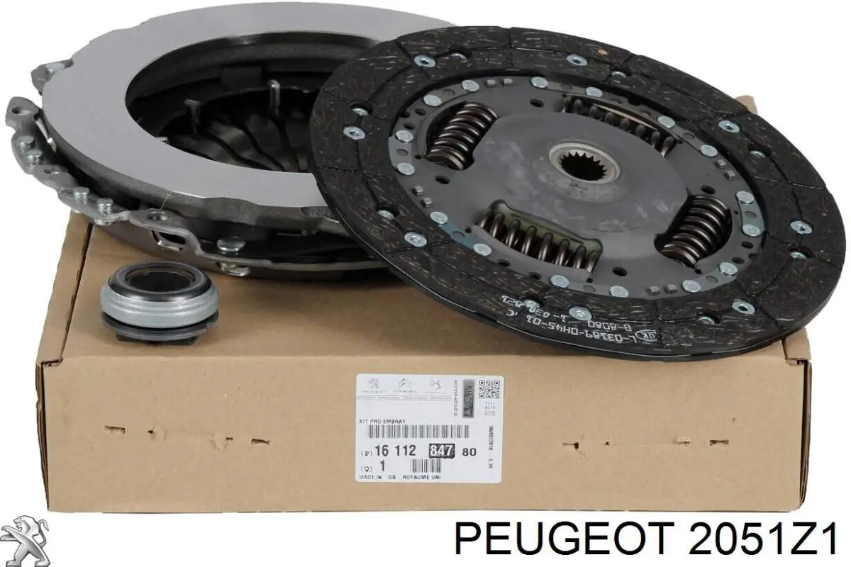 2051Z1 Peugeot/Citroen kit de embrague (3 partes)