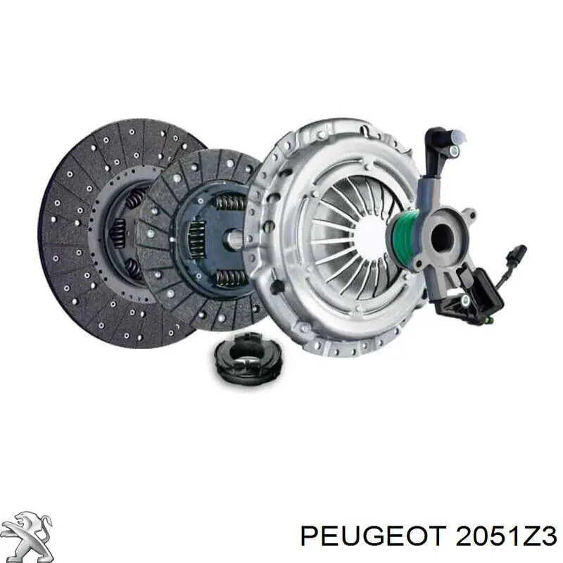 2051Z3 Peugeot/Citroen kit de embrague (3 partes)