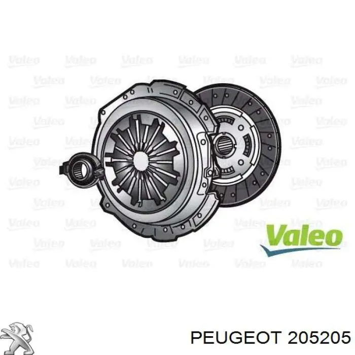 205205 Peugeot/Citroen kit de embrague (3 partes)