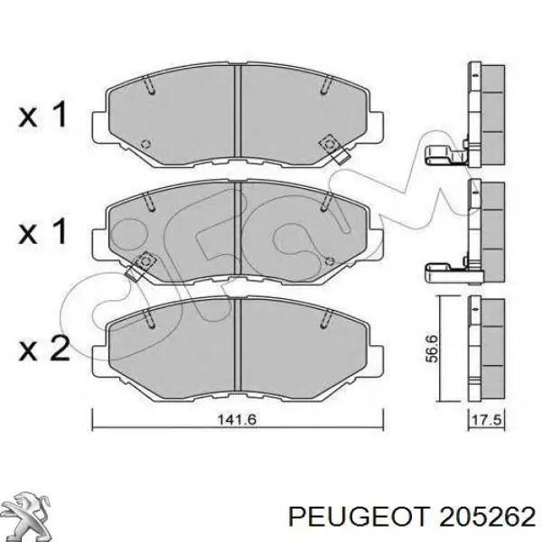 205262 Peugeot/Citroen kit de embrague (3 partes)