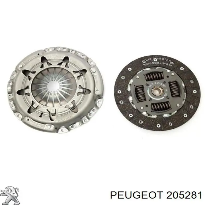 205281 Peugeot/Citroen kit de embrague (3 partes)