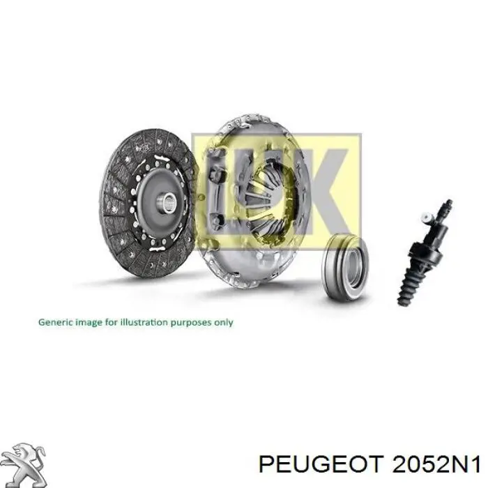 2052N1 Peugeot/Citroen kit de embrague (3 partes)