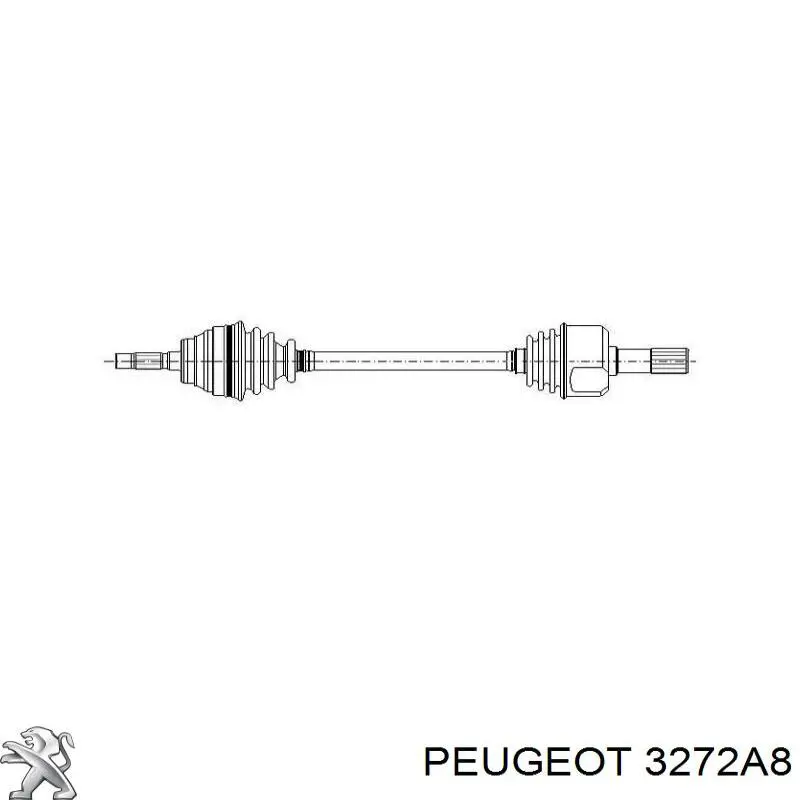 96177248 Peugeot/Citroen árbol de transmisión delantero izquierdo