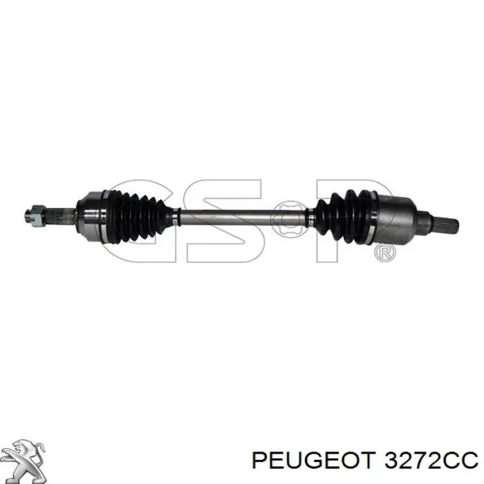 3272CC Peugeot/Citroen árbol de transmisión delantero izquierdo