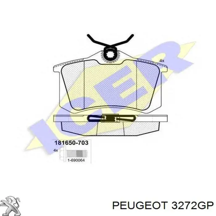 3272GP Peugeot/Citroen árbol de transmisión delantero izquierdo