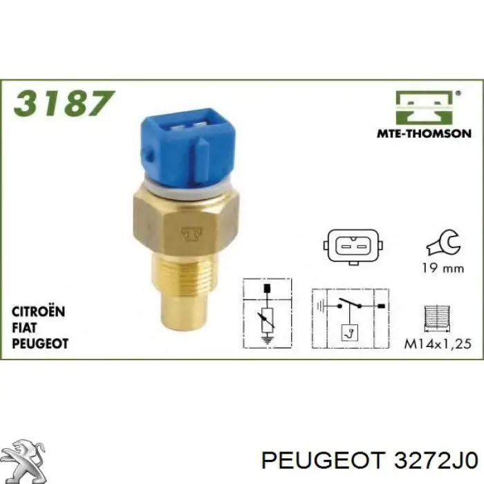 3272J0 Peugeot/Citroen árbol de transmisión delantero izquierdo