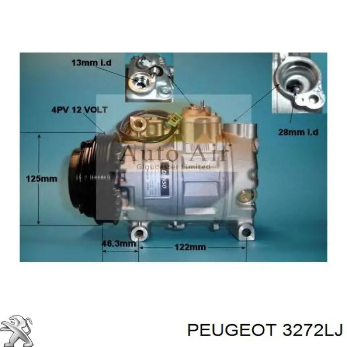 3272LJ Peugeot/Citroen árbol de transmisión delantero izquierdo