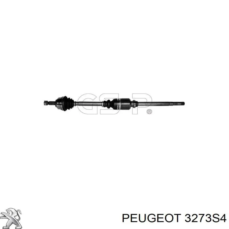 3273S4 Peugeot/Citroen árbol de transmisión delantero derecho