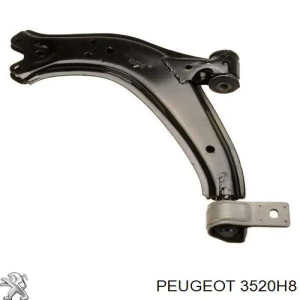 3520H8 Peugeot/Citroen barra oscilante, suspensión de ruedas delantera, inferior izquierda