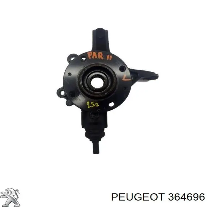 364696 Peugeot/Citroen muñón del eje, suspensión de rueda, delantero izquierdo