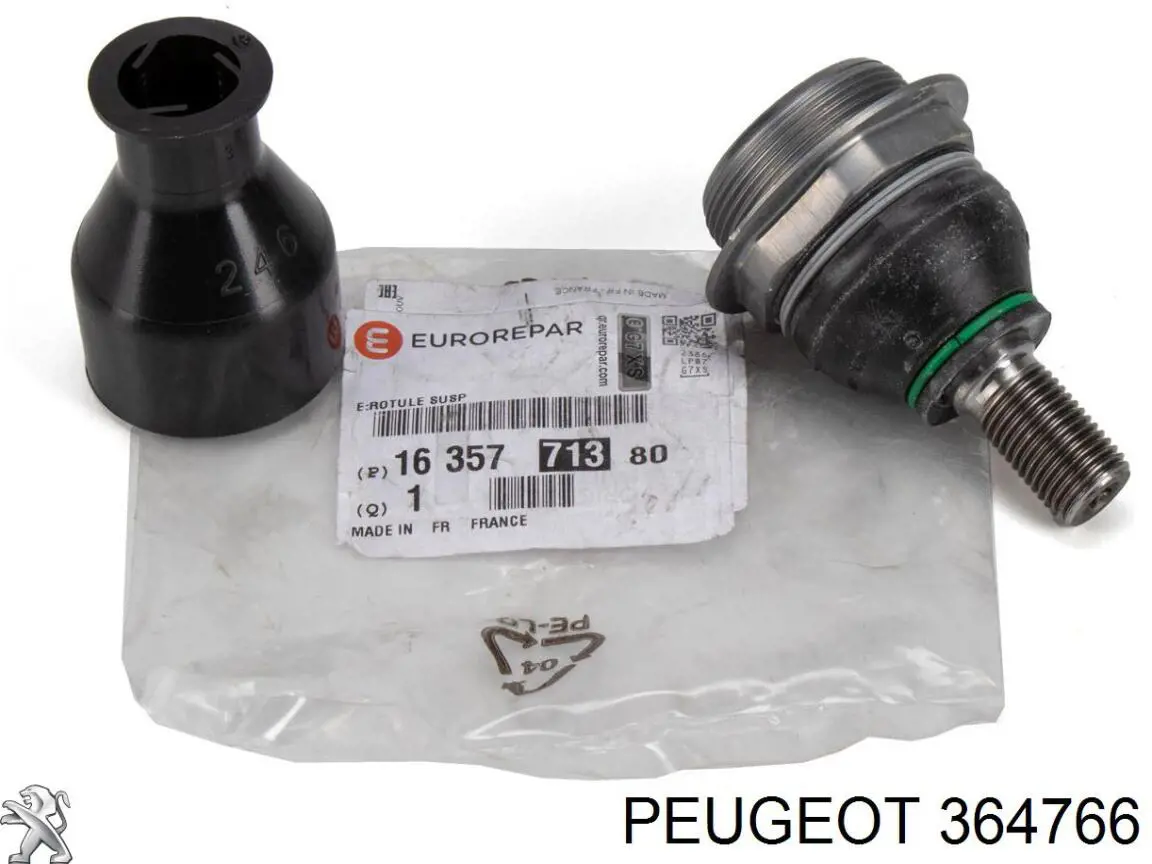 364766 Peugeot/Citroen muñón del eje, suspensión de rueda, delantero derecho