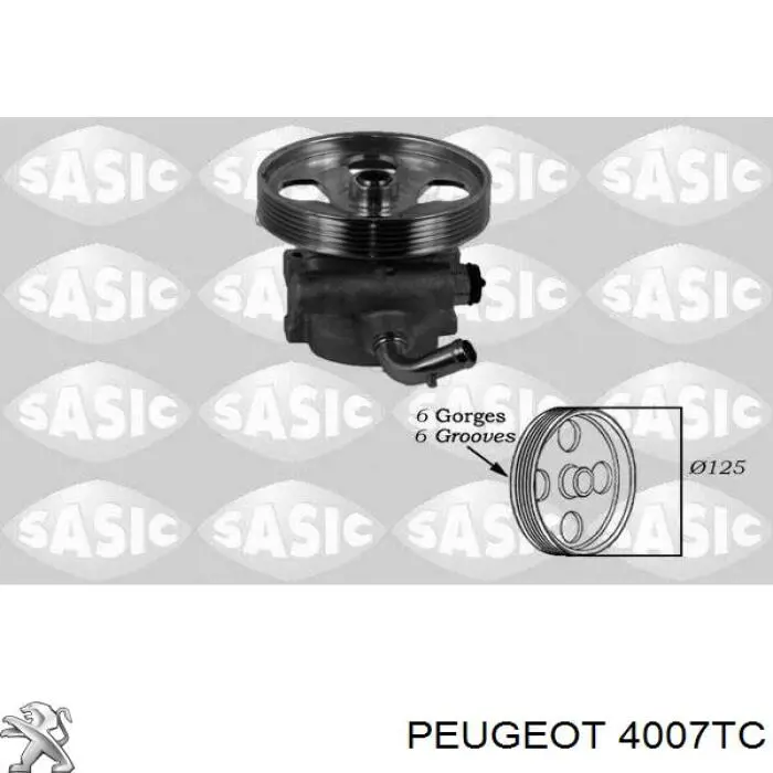 4007TC Peugeot/Citroen bomba hidráulica de dirección