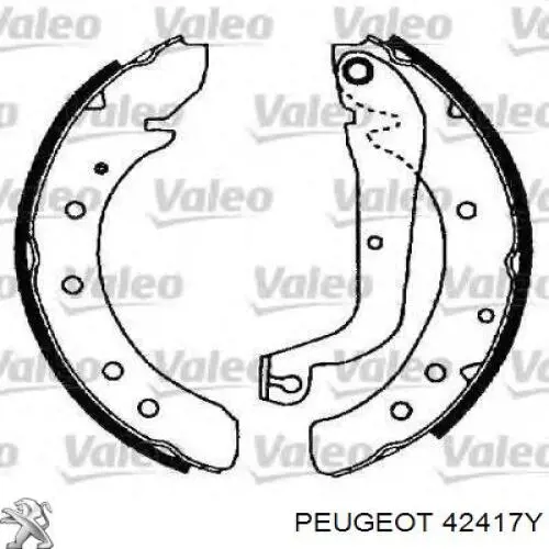 42417Y Peugeot/Citroen zapatas de frenos de tambor traseras