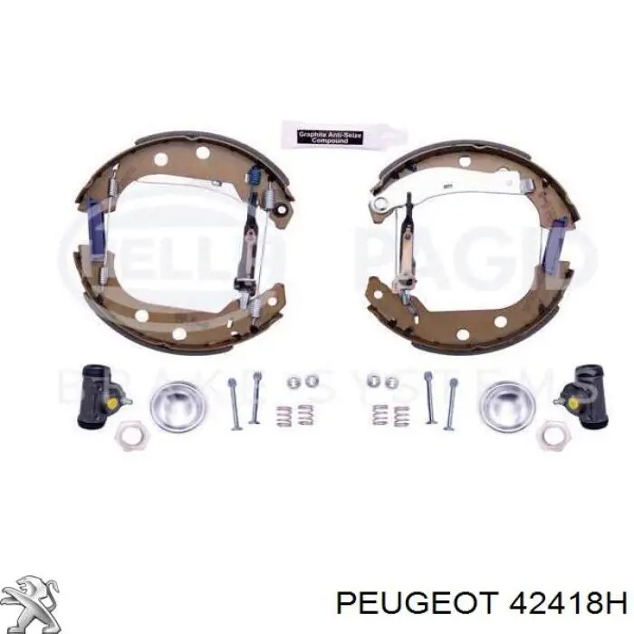 42418H Peugeot/Citroen zapatas de frenos de tambor traseras