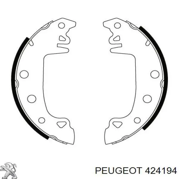 424194 Peugeot/Citroen zapatas de frenos de tambor traseras