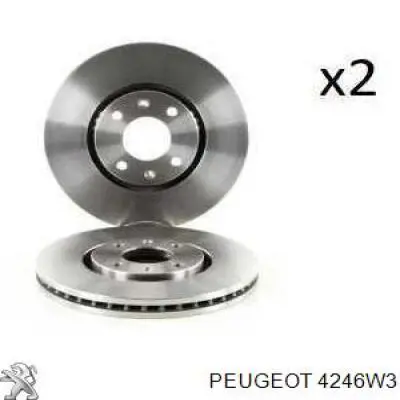 4246W3 Peugeot/Citroen freno de disco delantero