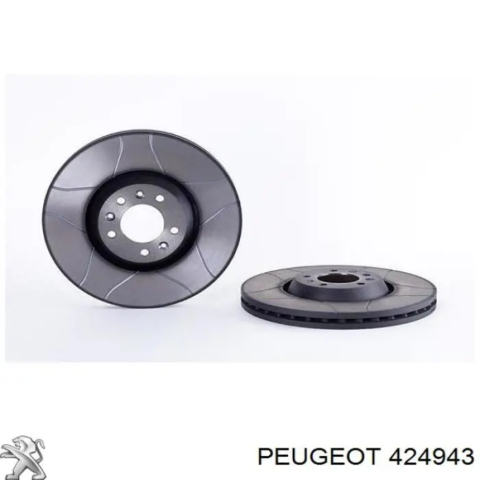 424943 Peugeot/Citroen freno de disco delantero