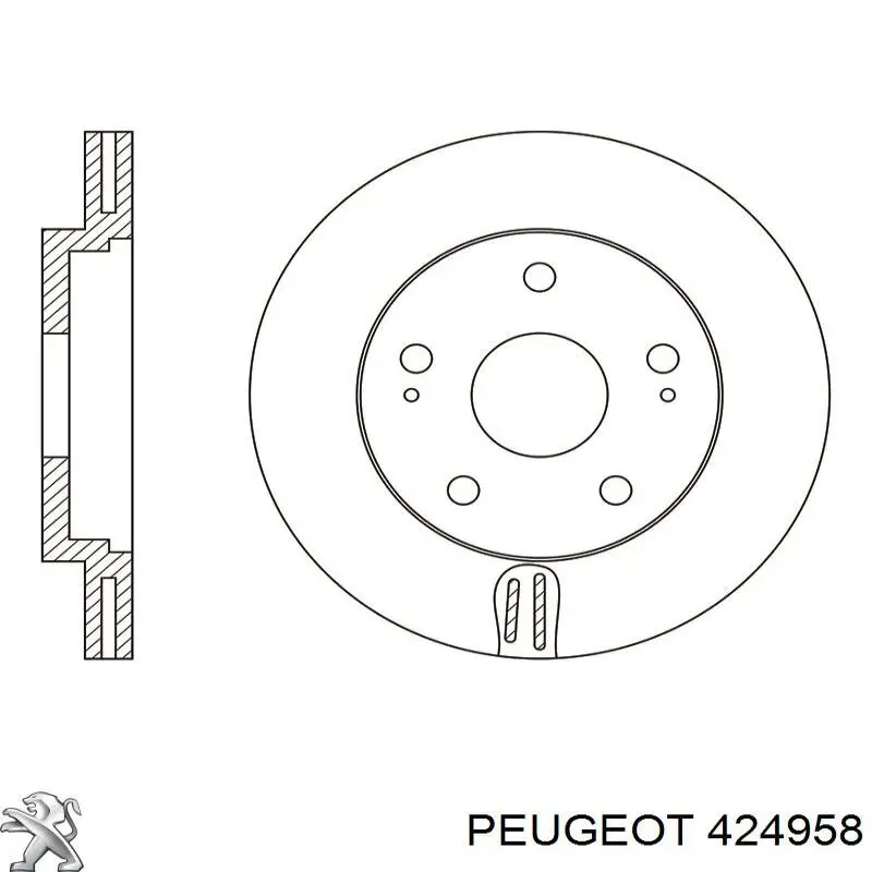 424958 Peugeot/Citroen freno de disco delantero