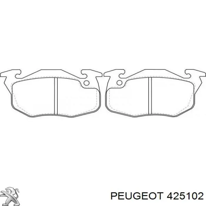 425102 Peugeot/Citroen pastillas de freno delanteras