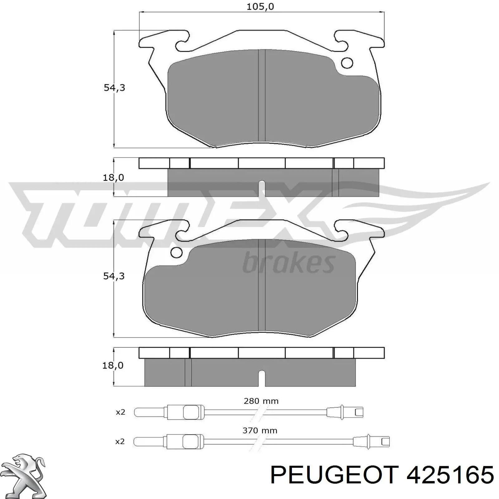 4251.65 Peugeot/Citroen pastillas de freno delanteras